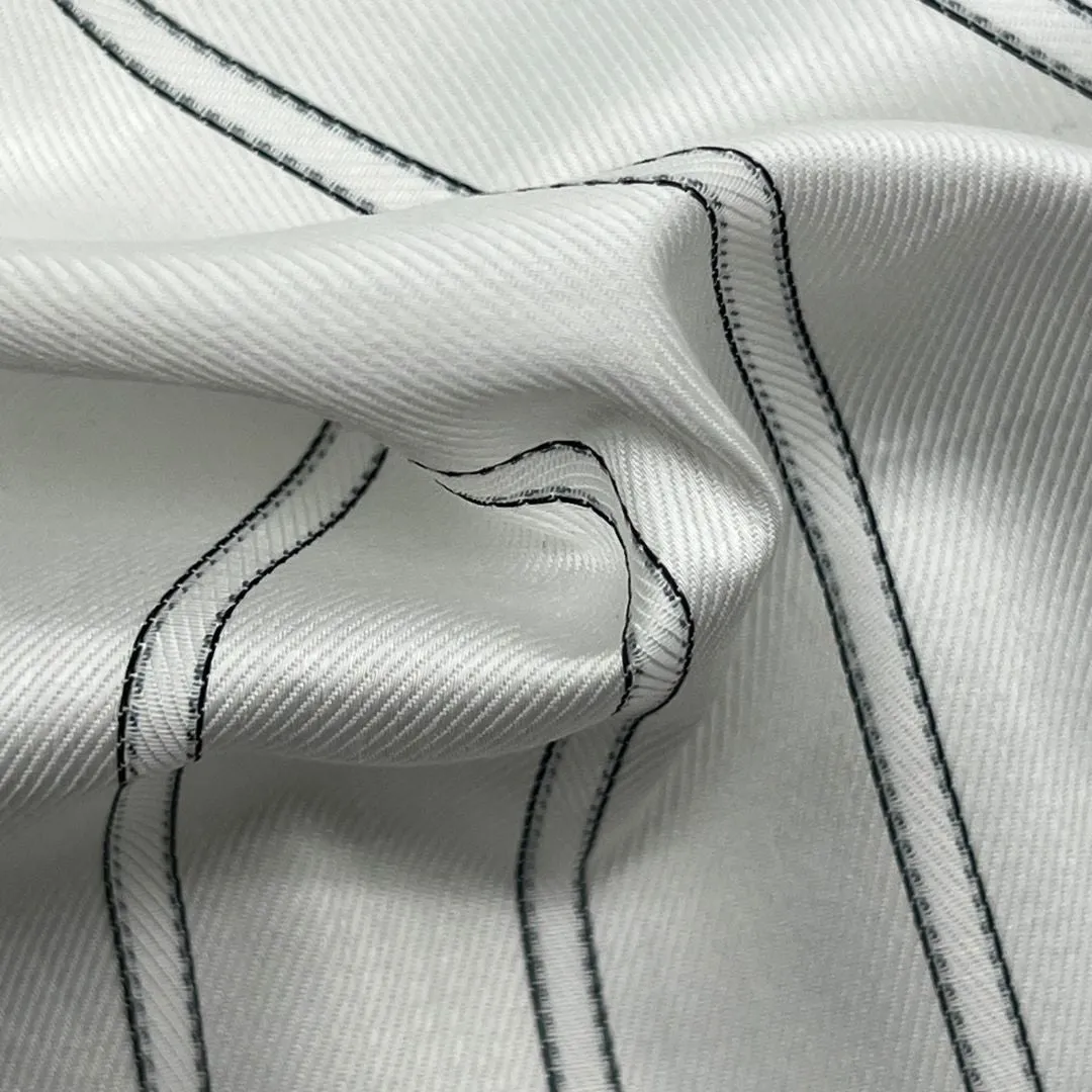 Getzner White 100% Egyptian Cotton Stripe Easy Care Tailored Shirt