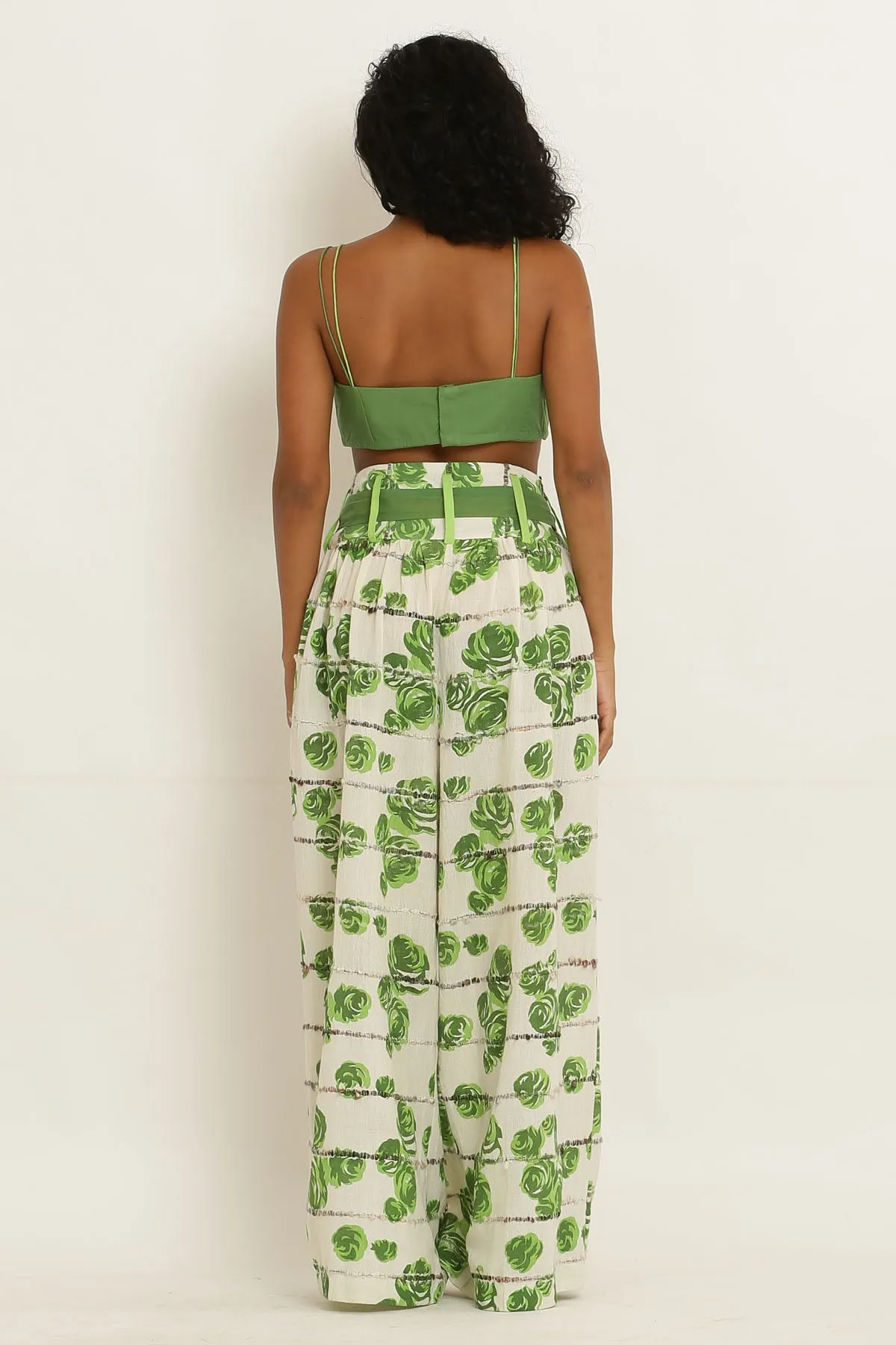 Green Bralette & Printed Pants