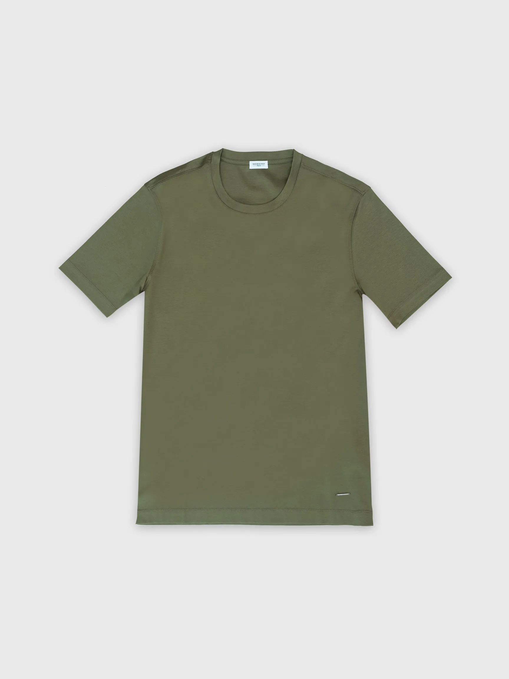 GREEN SOFT MERCERIZED COTTON T-SHIRT