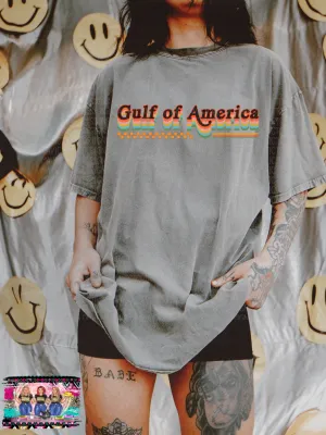 GULF OF AMERICA grey comfort colors graphic tee