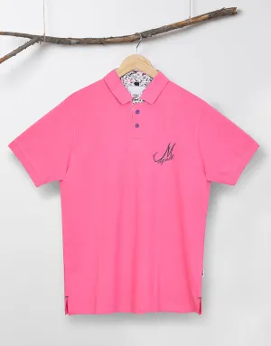 GUS Men's Elementary Style Polo Shirt-Pink