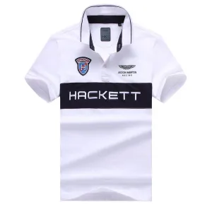 Hackett Aston Martin Racing Men's Premium Cotton Polo Shirt- White