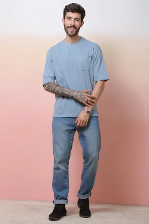 Halfsleeve Light Grey 200 GSM Pure Cotton Plian T-Shirt