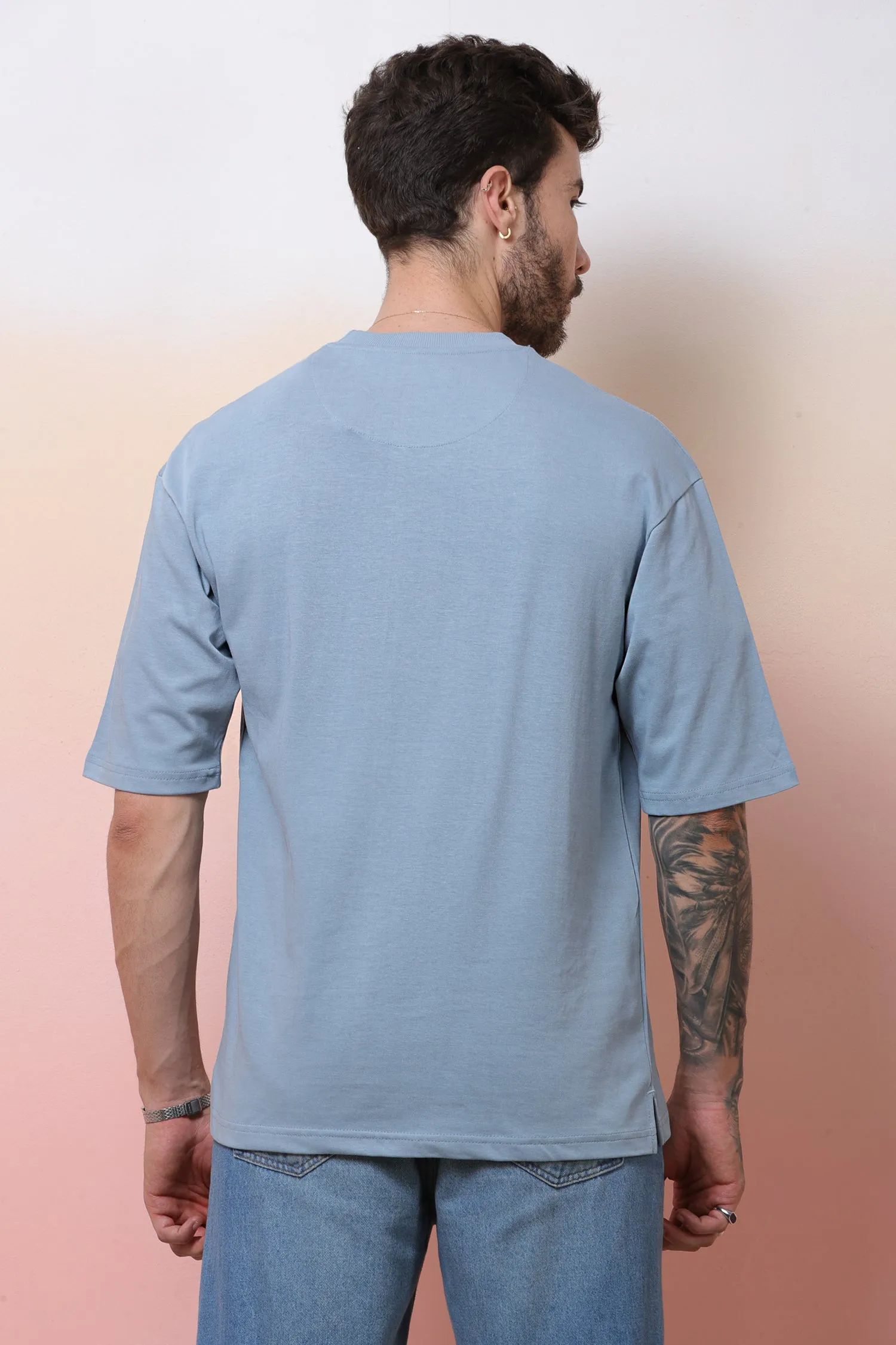 Halfsleeve Light Grey 200 GSM Pure Cotton Plian T-Shirt