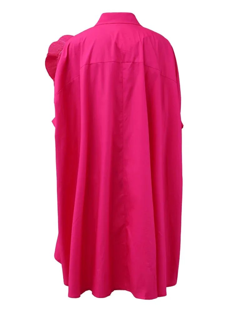 HEYFANCYSTYLE Oversized Elegant 3D Floral Blouse