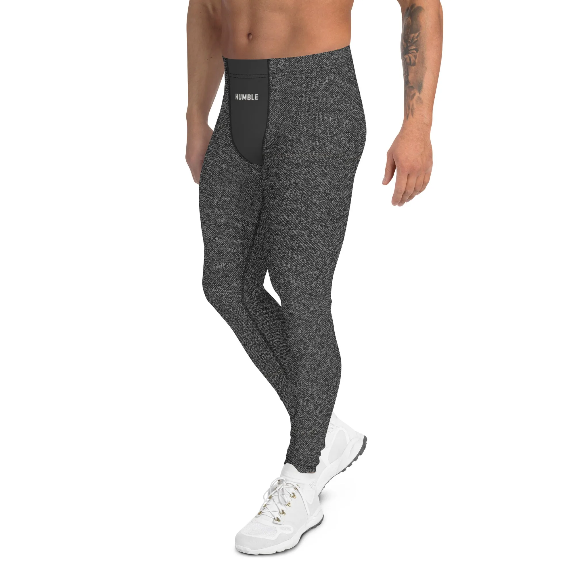 Humble Sportswear™ Men's Pattens Grey Performance Leggings
