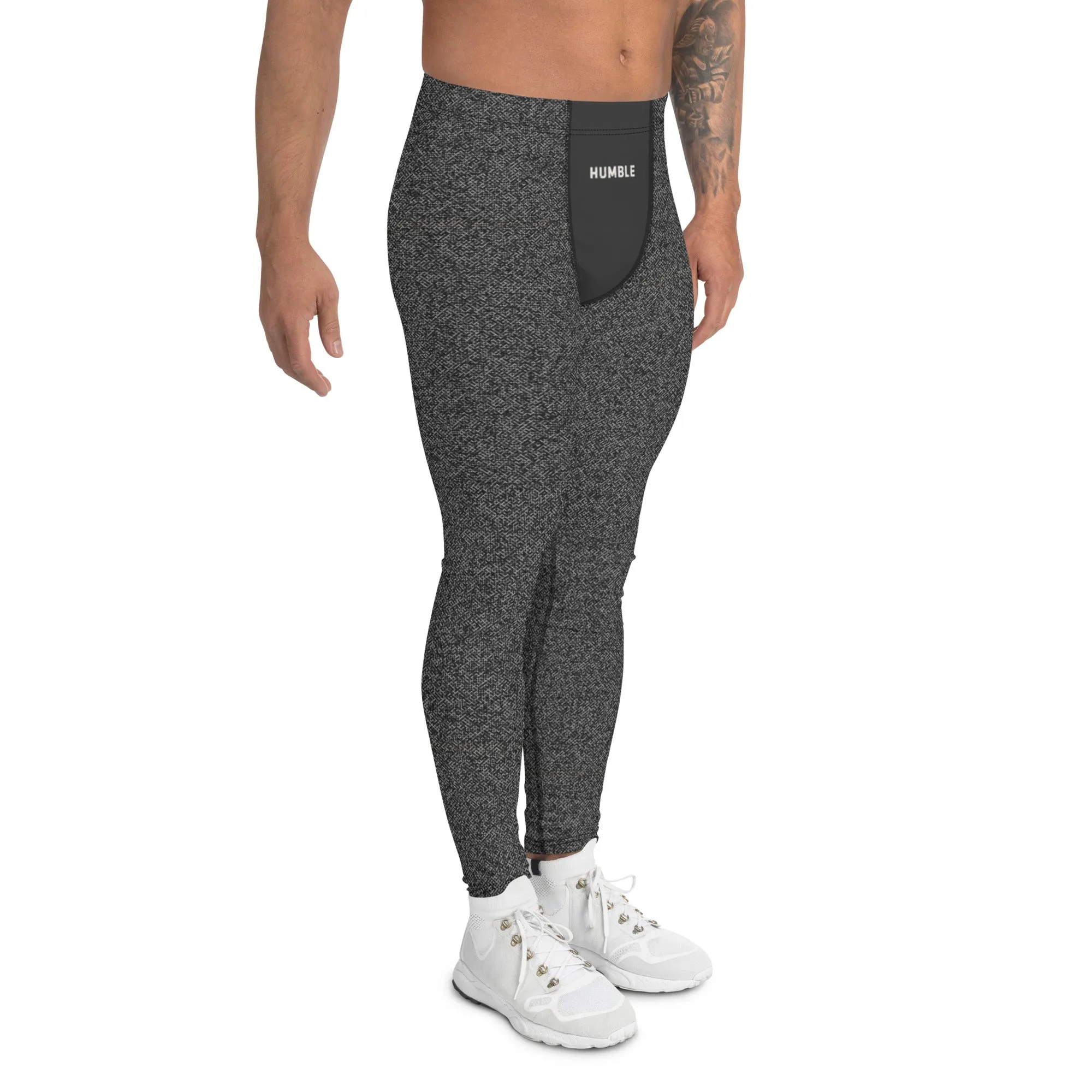 Humble Sportswear™ Men's Pattens Grey Performance Leggings