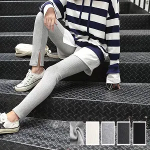 Inner Opening Thickened Rib Leggings