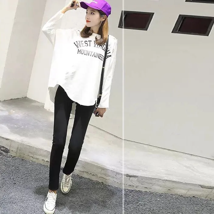 Inner Opening Thickened Rib Leggings