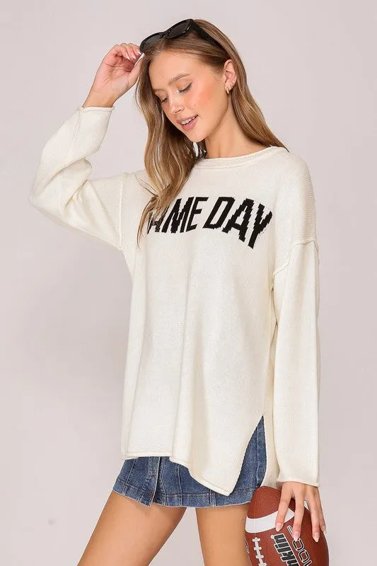 Ivory Game Day sweater