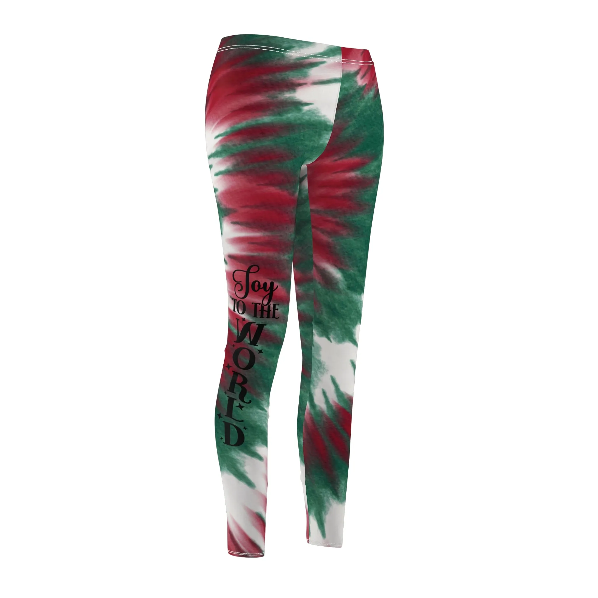 Joy To The World - Christmas Tie-Dye - Women's Lightweight Leggings
