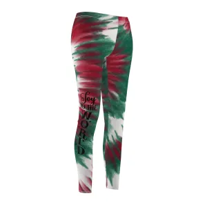 Joy To The World - Christmas Tie-Dye - Women's Lightweight Leggings