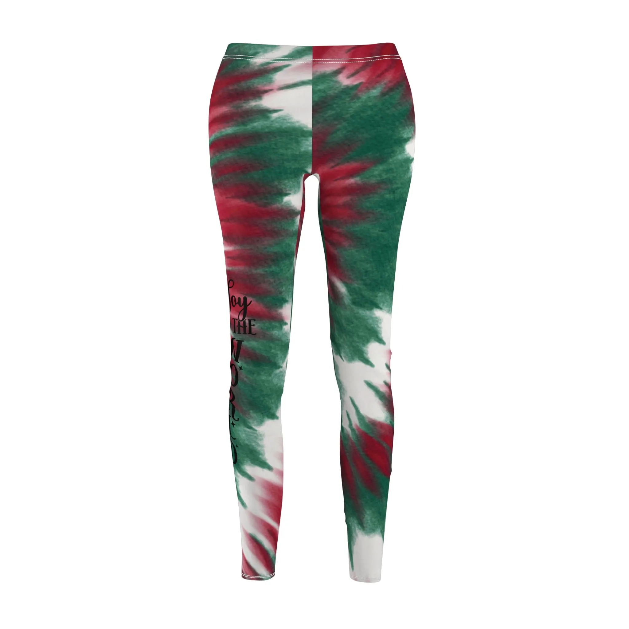 Joy To The World - Christmas Tie-Dye - Women's Lightweight Leggings