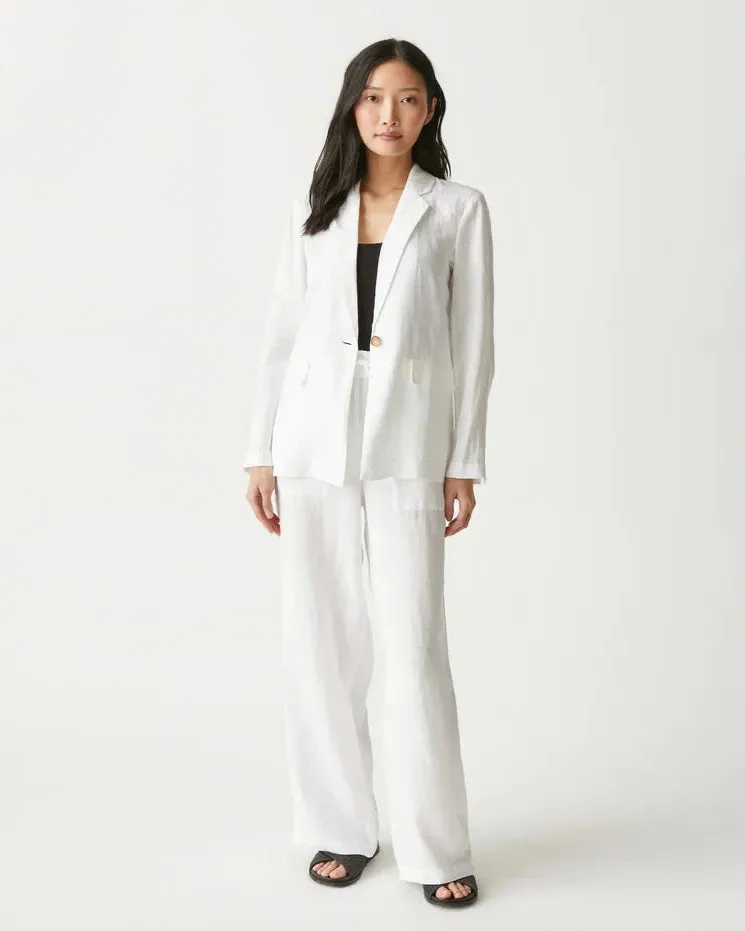 Jules Linen Pant | White