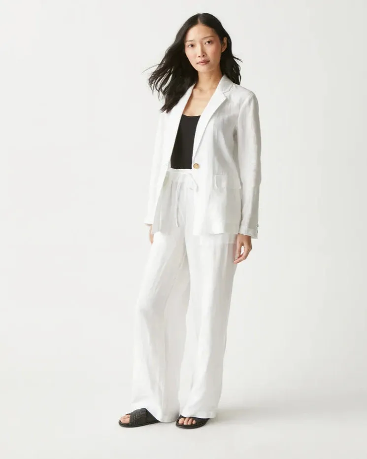 Jules Linen Pant | White