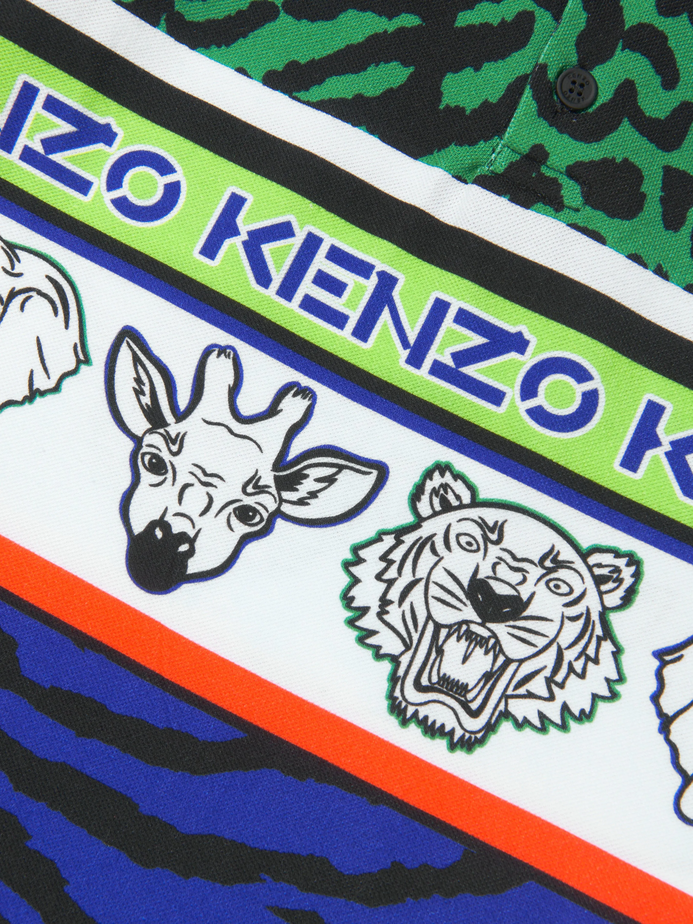 KENZO Boys Animal Print Polo Shirt