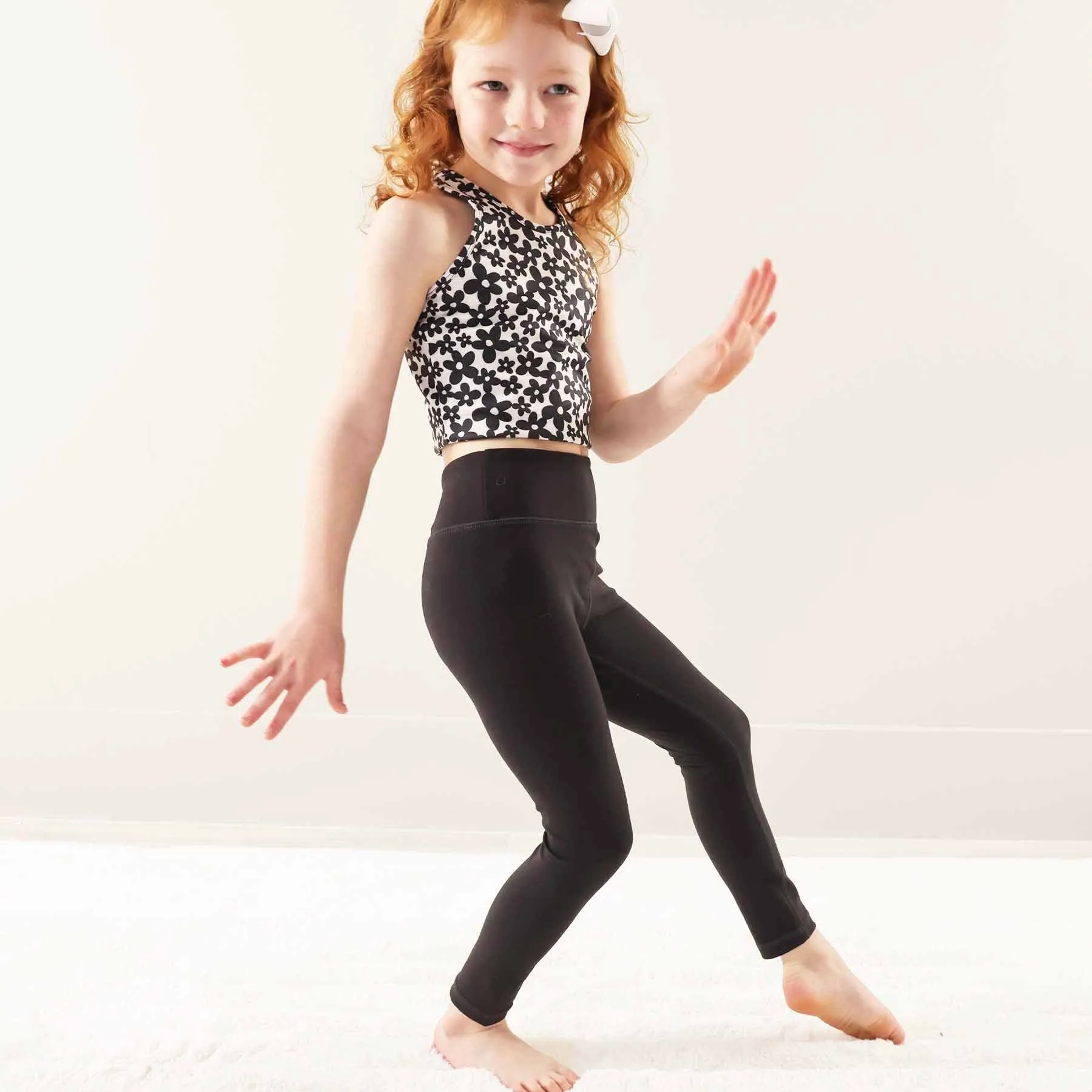 Kids CloudActive Leggings | Petal Black