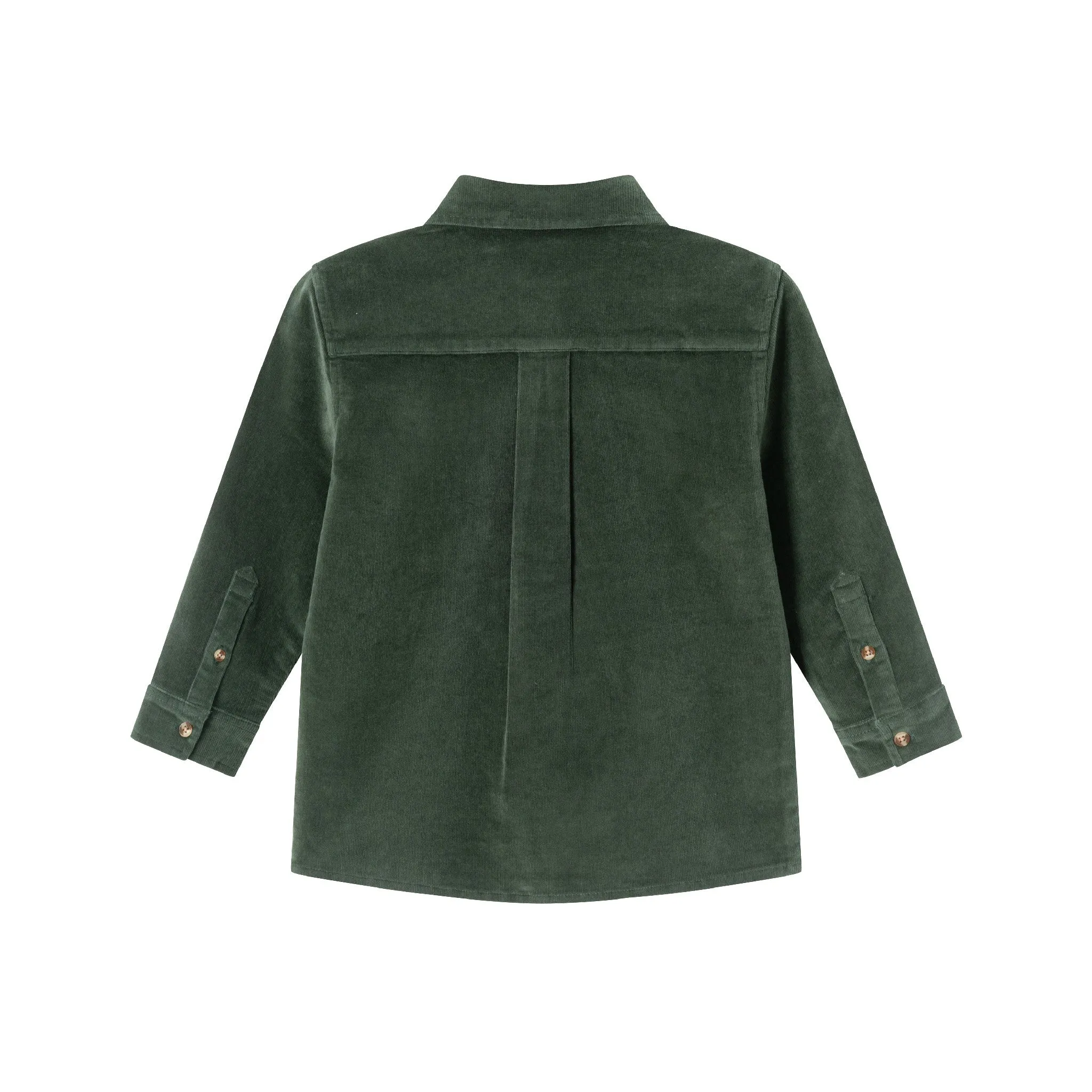 Kids Garment Washed Cord Buttondown | Green