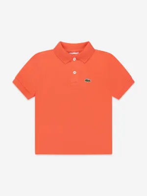 Lacoste Boys Logo Polo Shirt in Orange