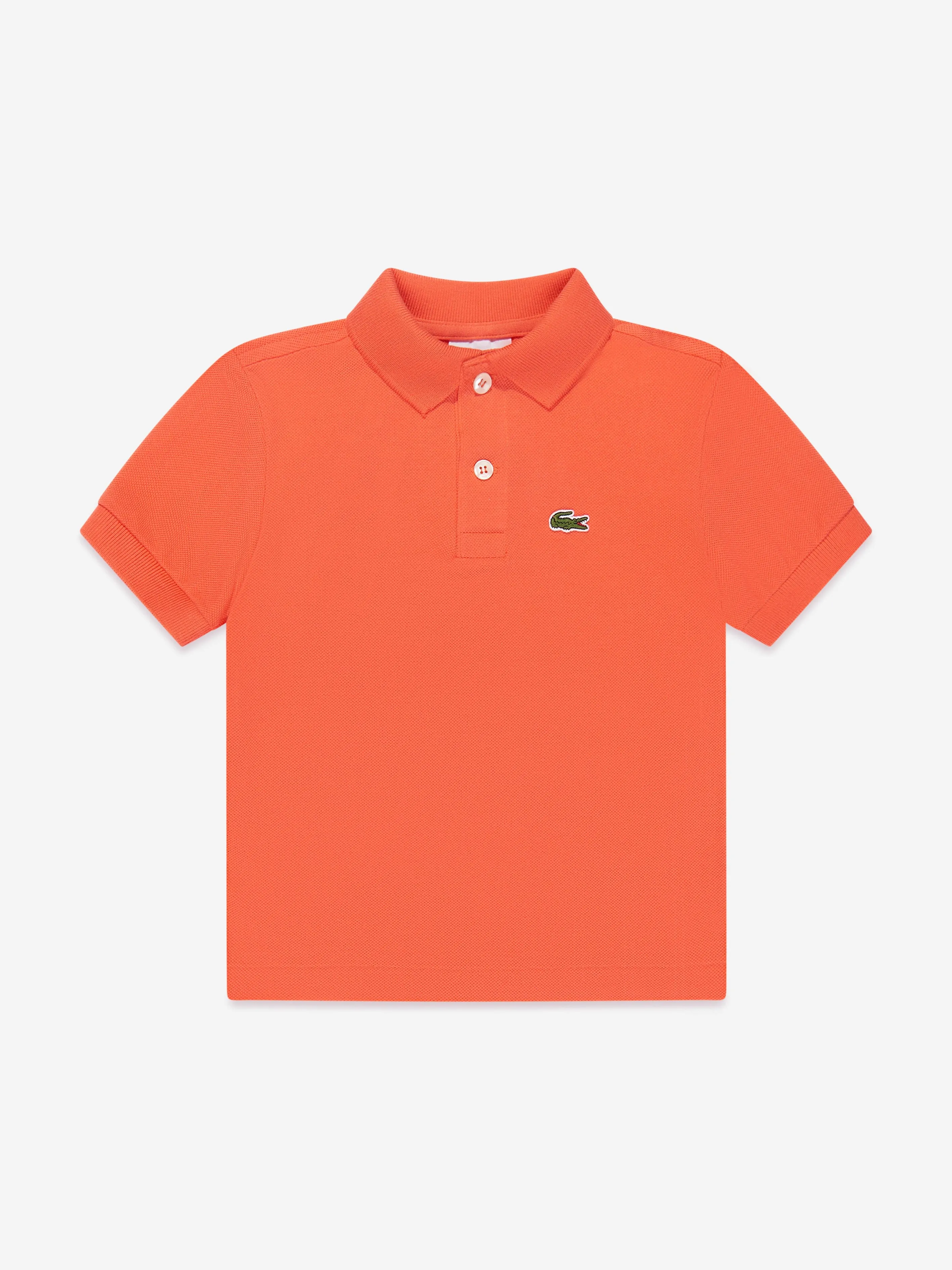 Lacoste Boys Logo Polo Shirt in Orange