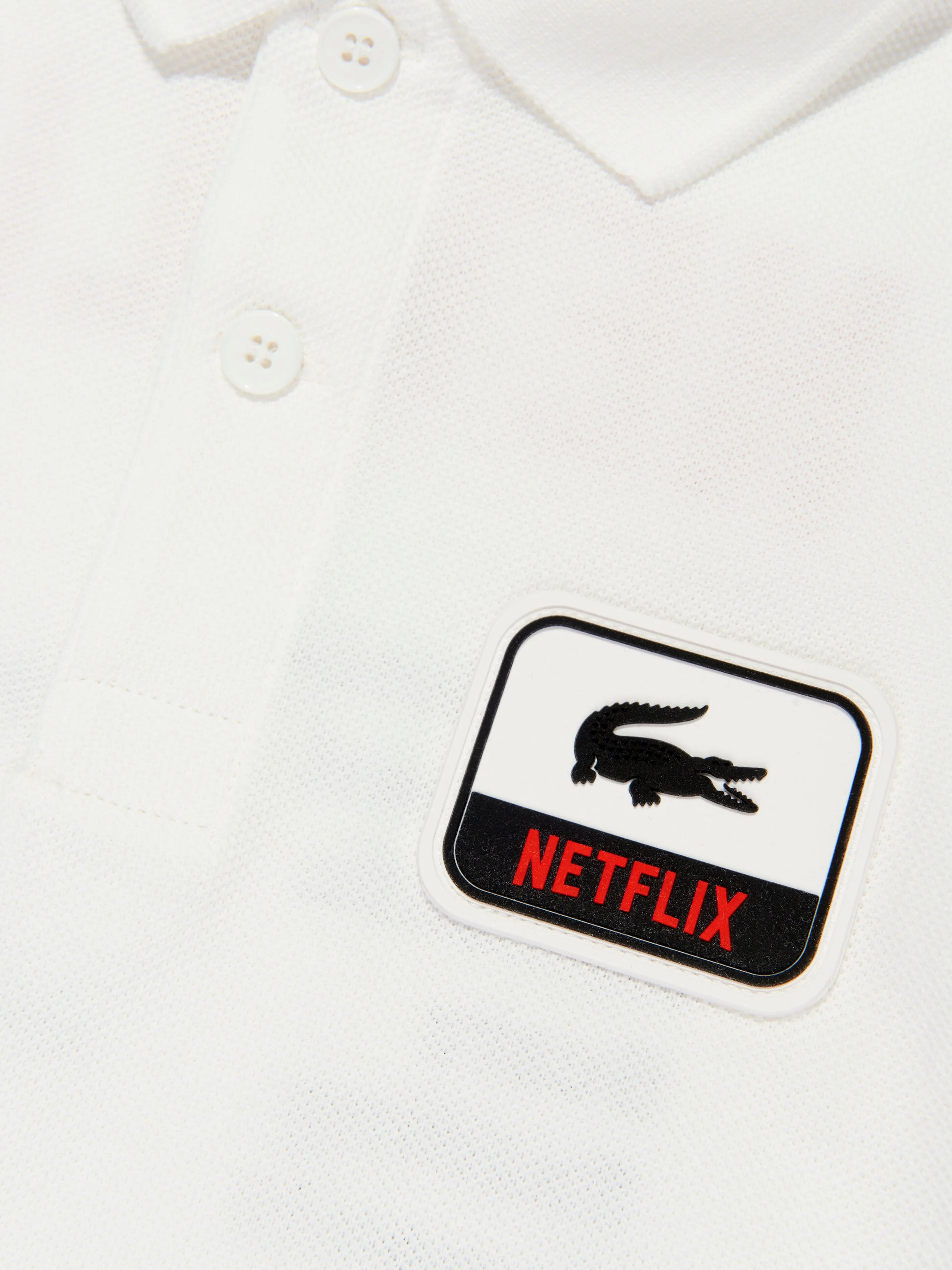 Lacoste Boys Netflix Logo Polo Shirt in Green