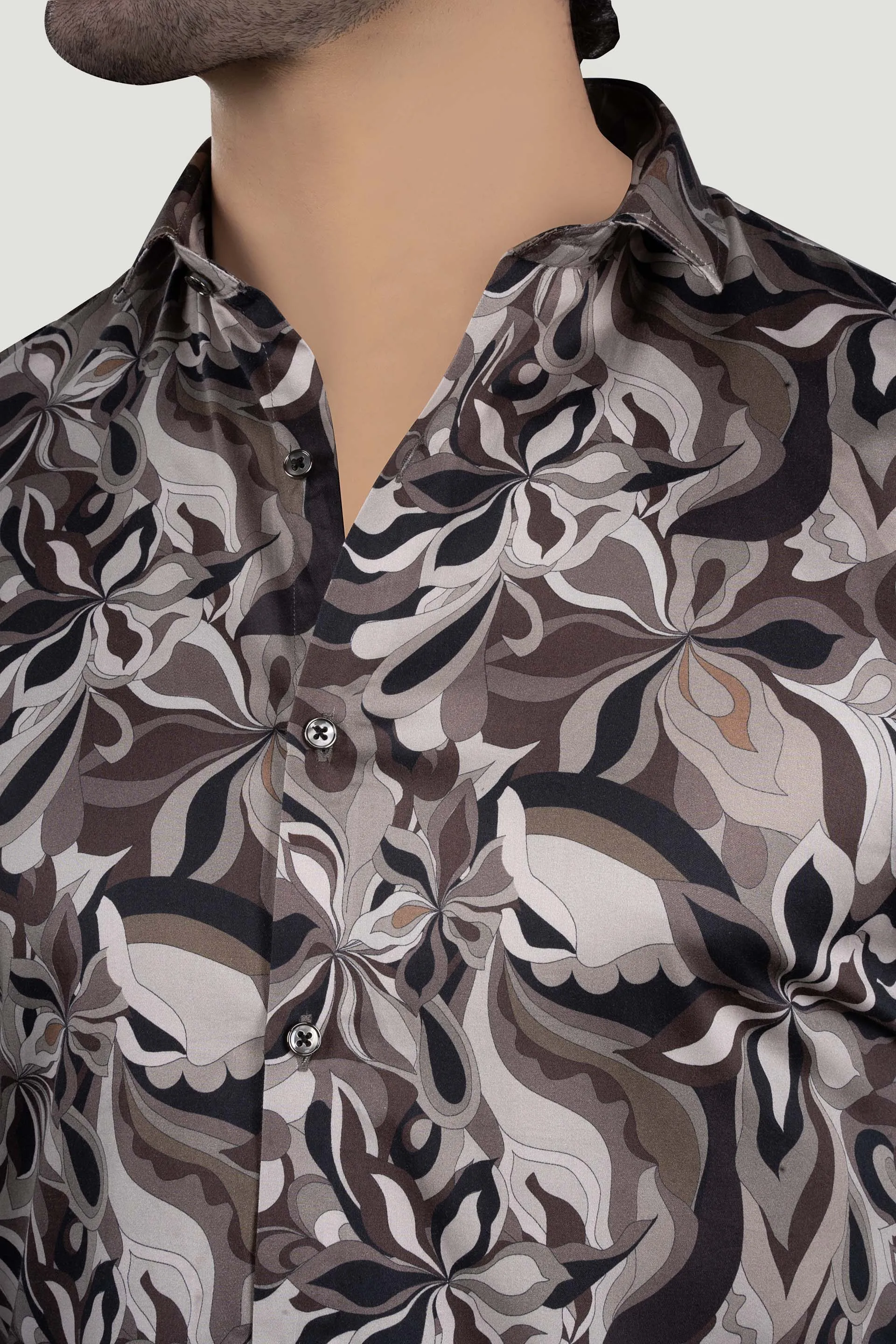 Leon Multi Giza Cotton Club Wear Shirt