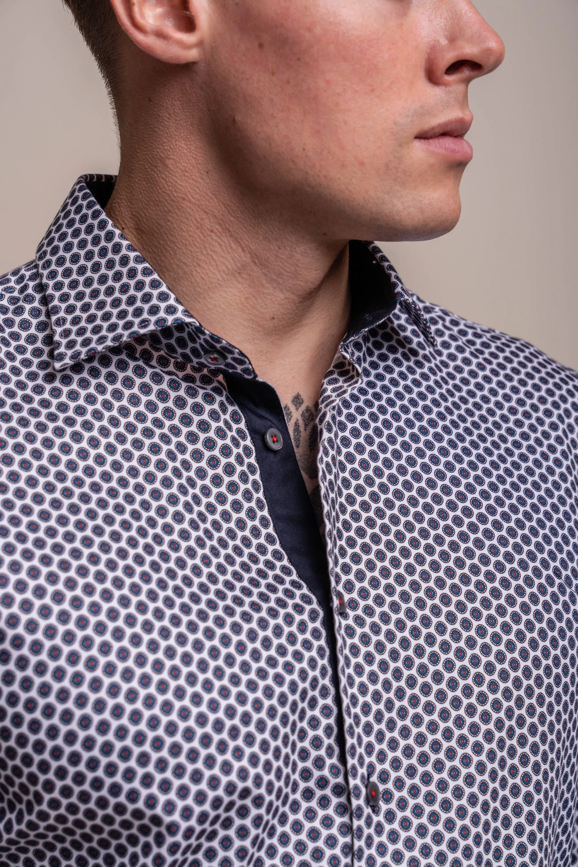 Liffey Geo Circle Cotton Shirt