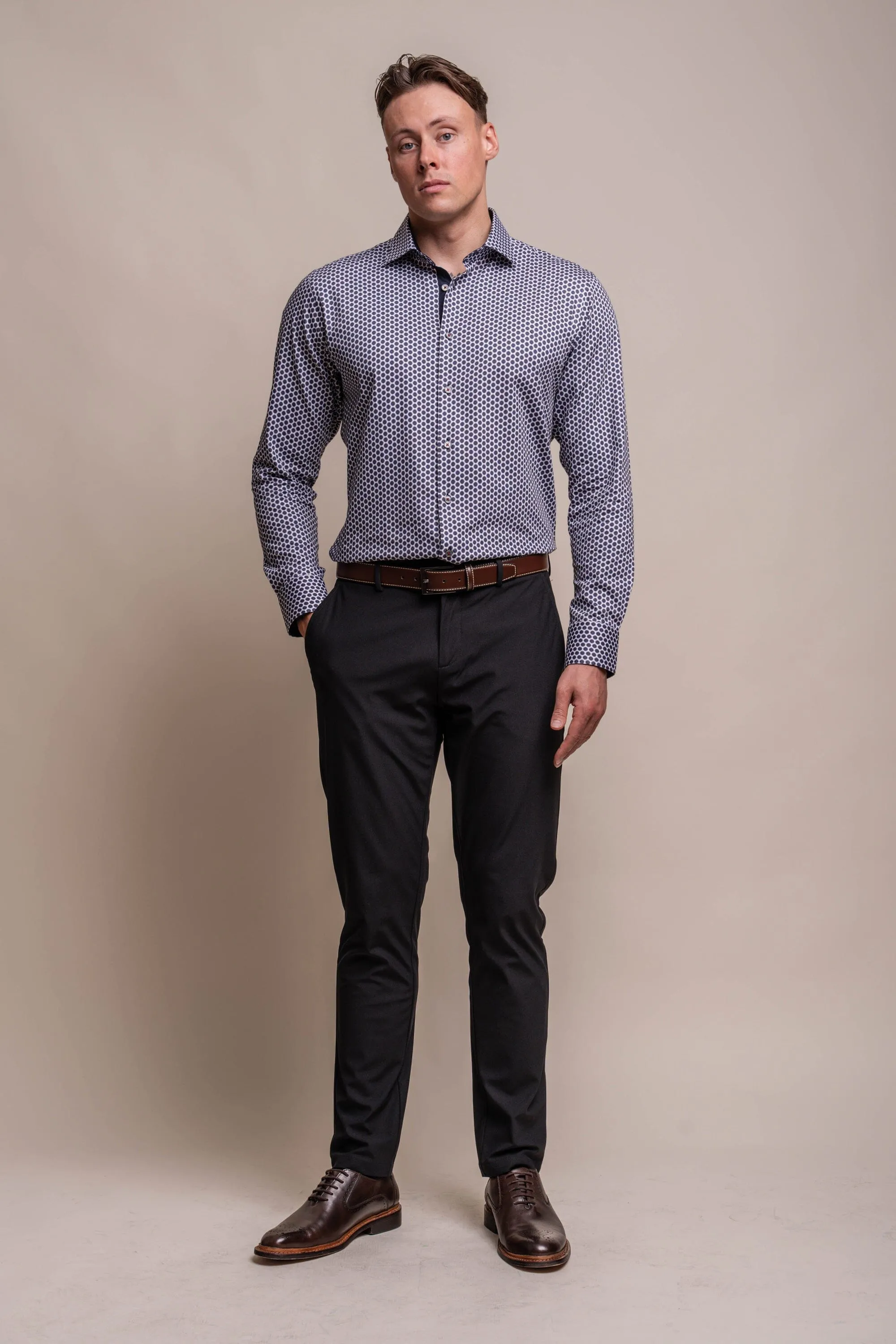 Liffey Geo Circle Cotton Shirt