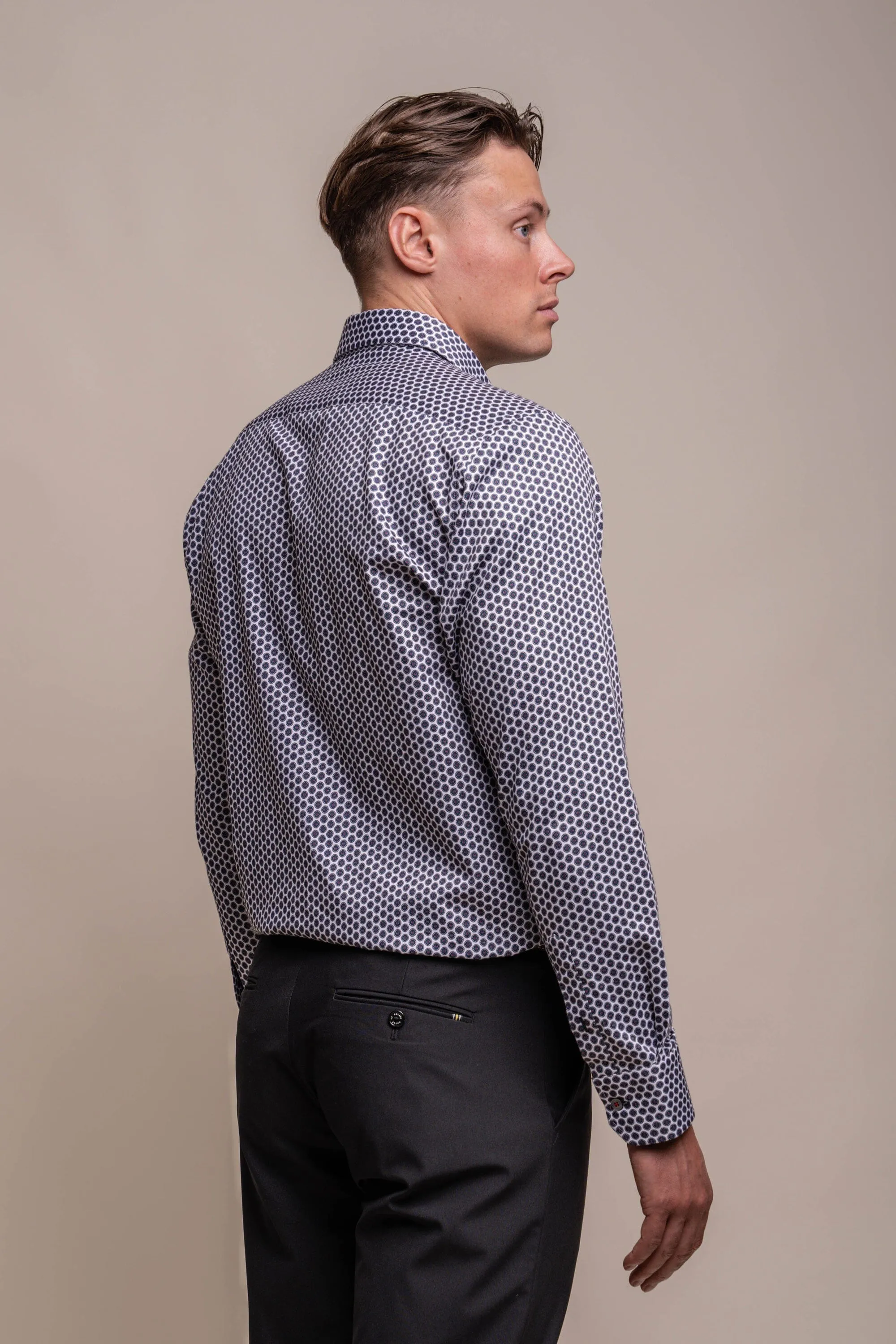 Liffey Geo Circle Cotton Shirt