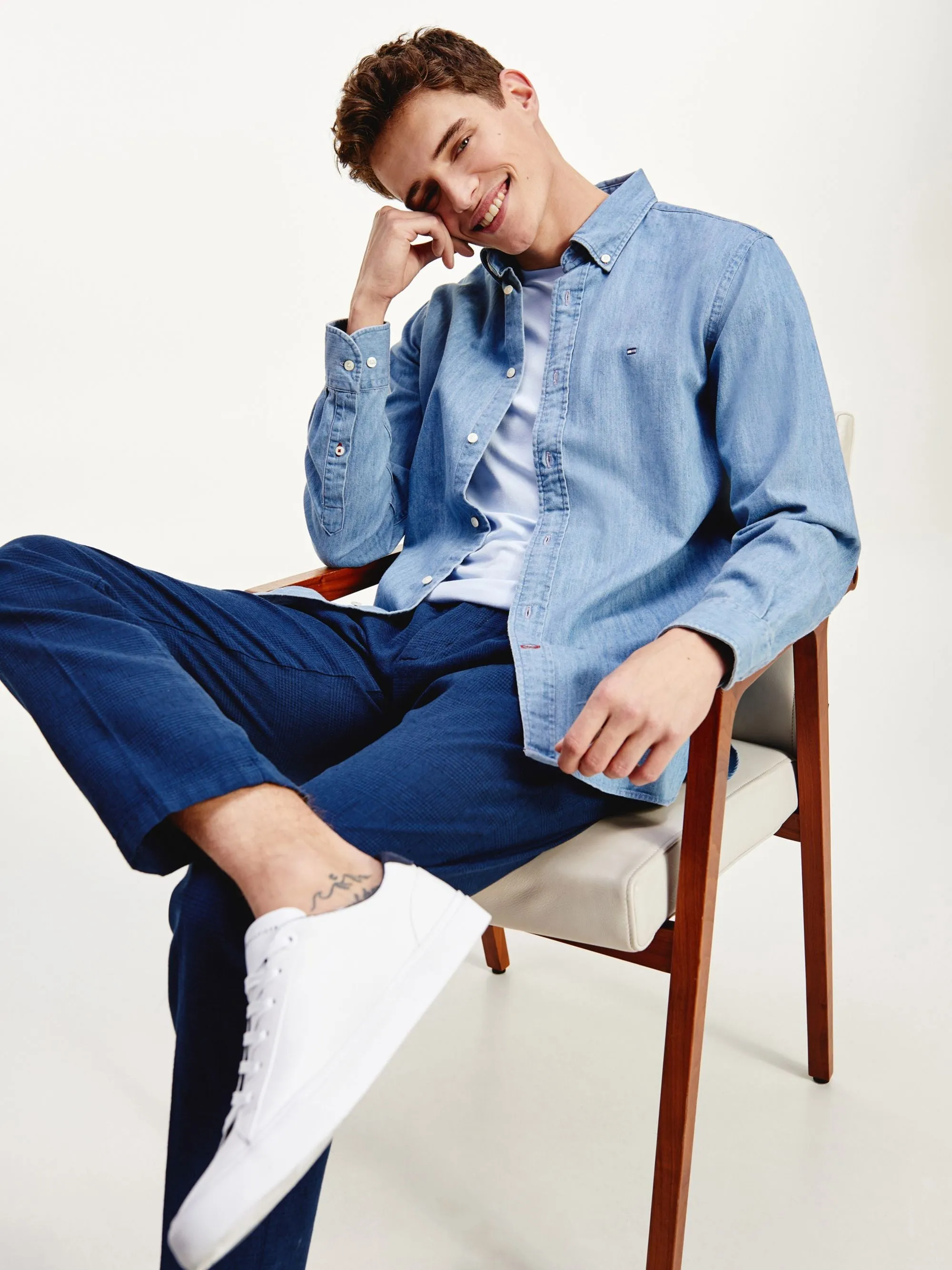 Light Denim Shirt - Light Indigo