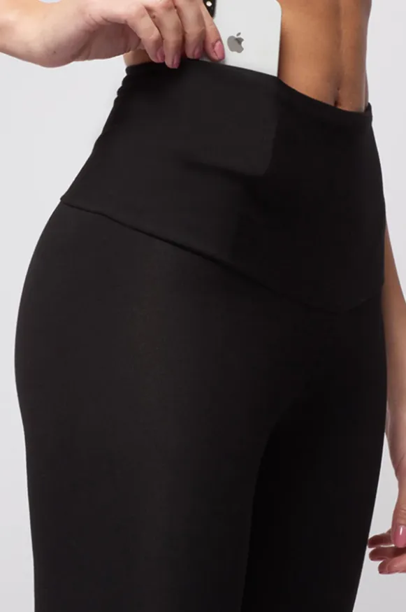 Lightweight Strong Compression Tummy Control Bootcut Black