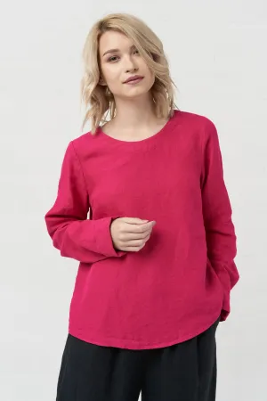 Long sleeves linen top Karen