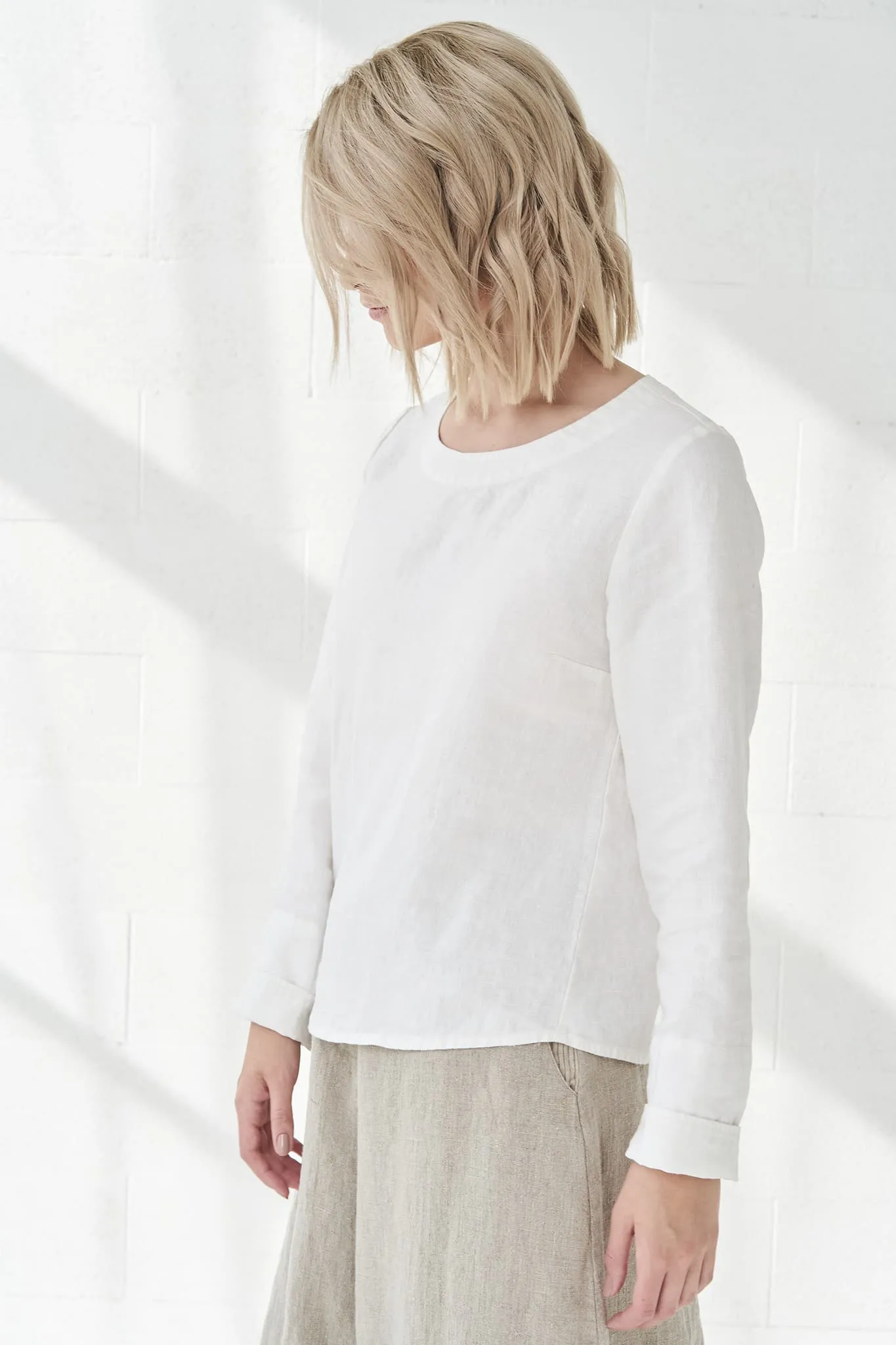 Long sleeves linen top Karen
