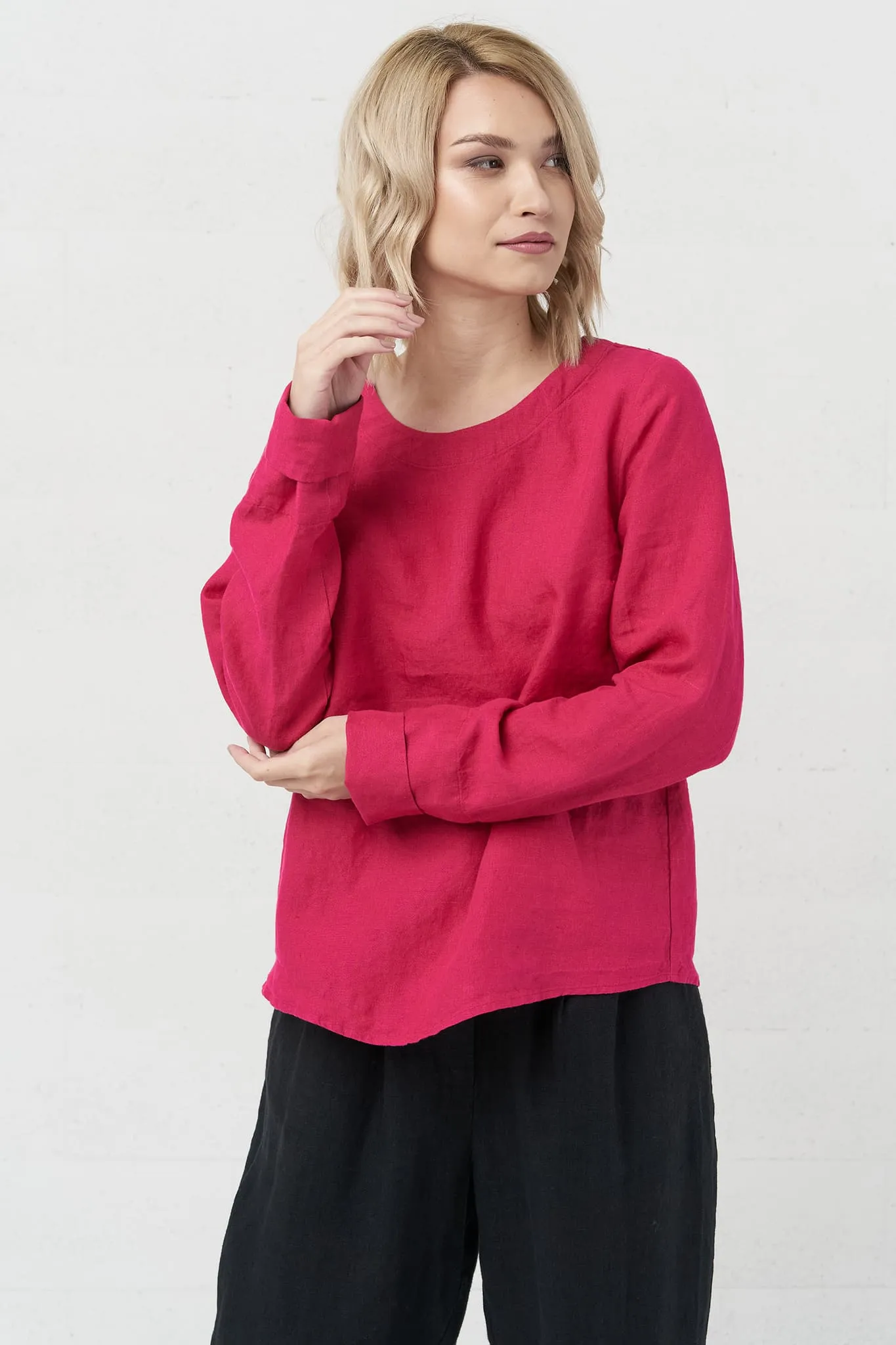 Long sleeves linen top Karen