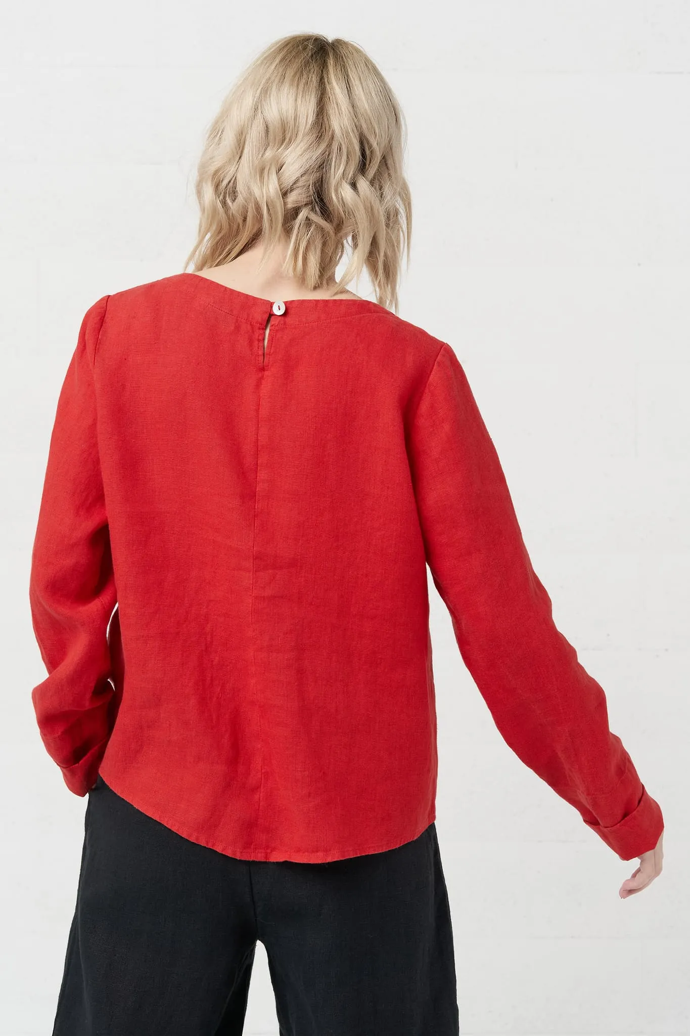 Long sleeves linen top Karen