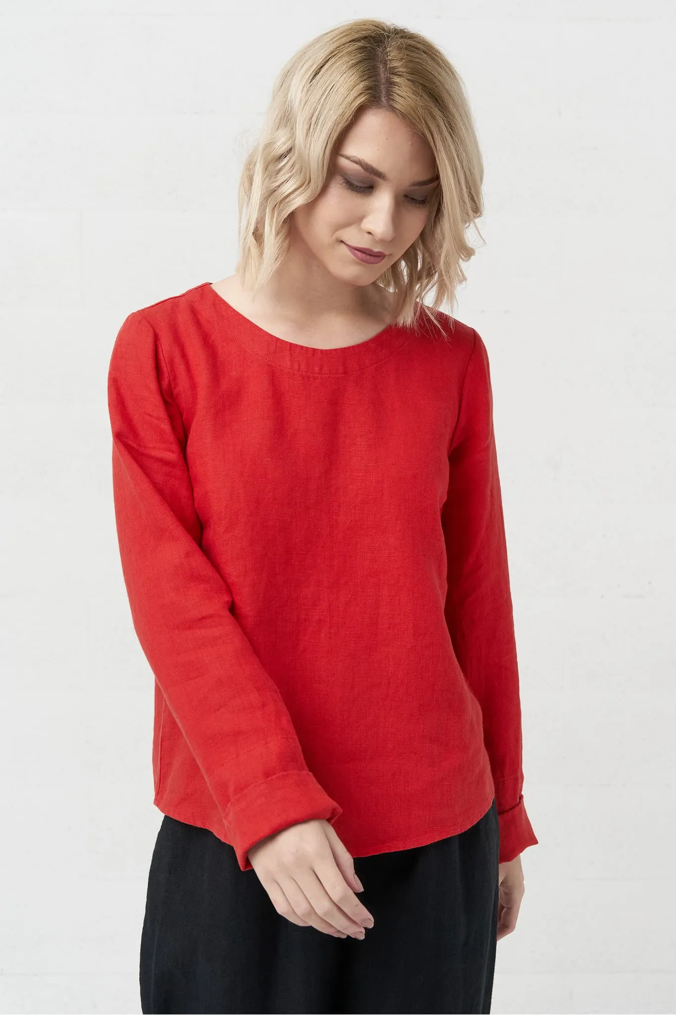 Long sleeves linen top Karen