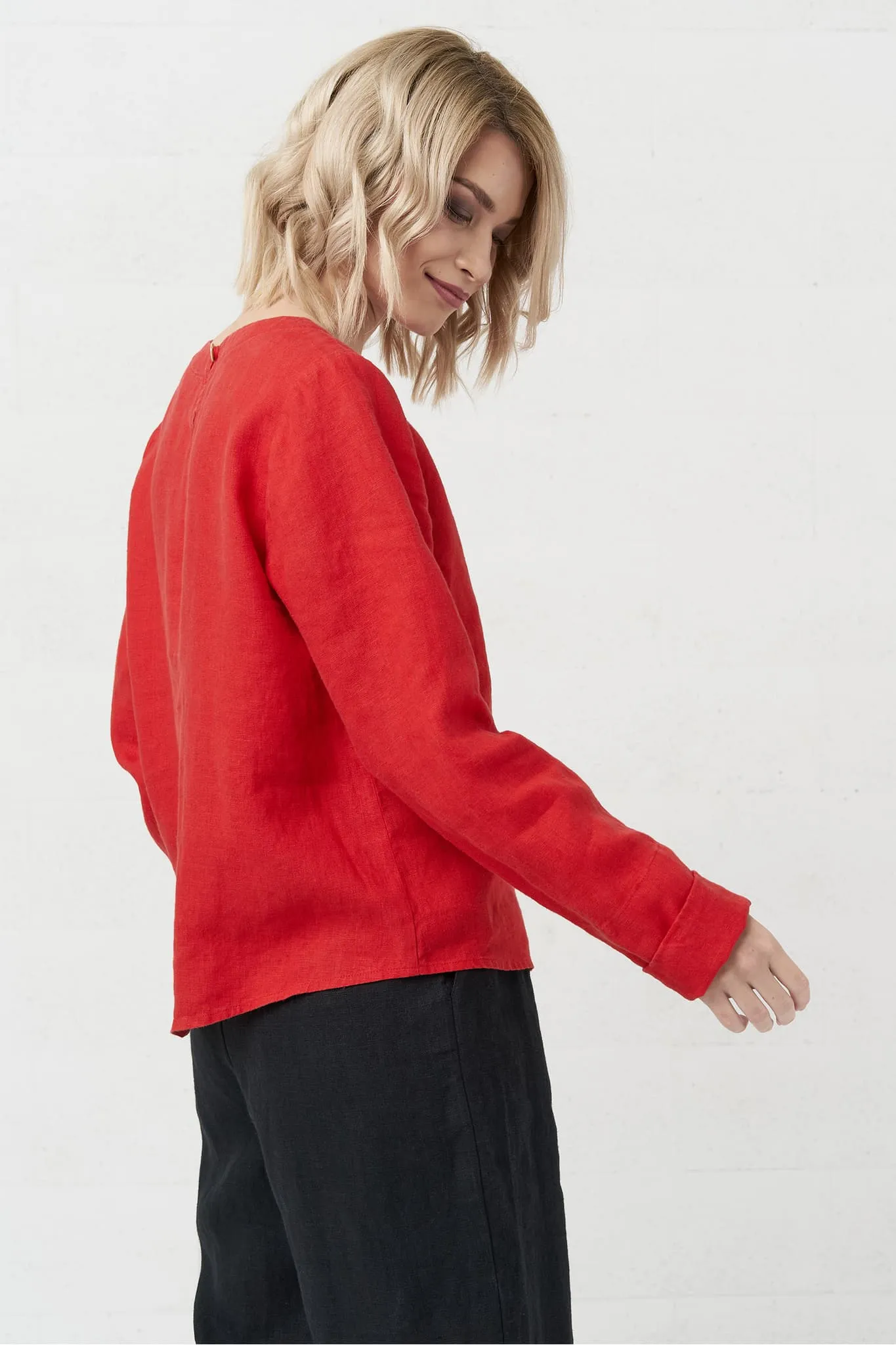Long sleeves linen top Karen