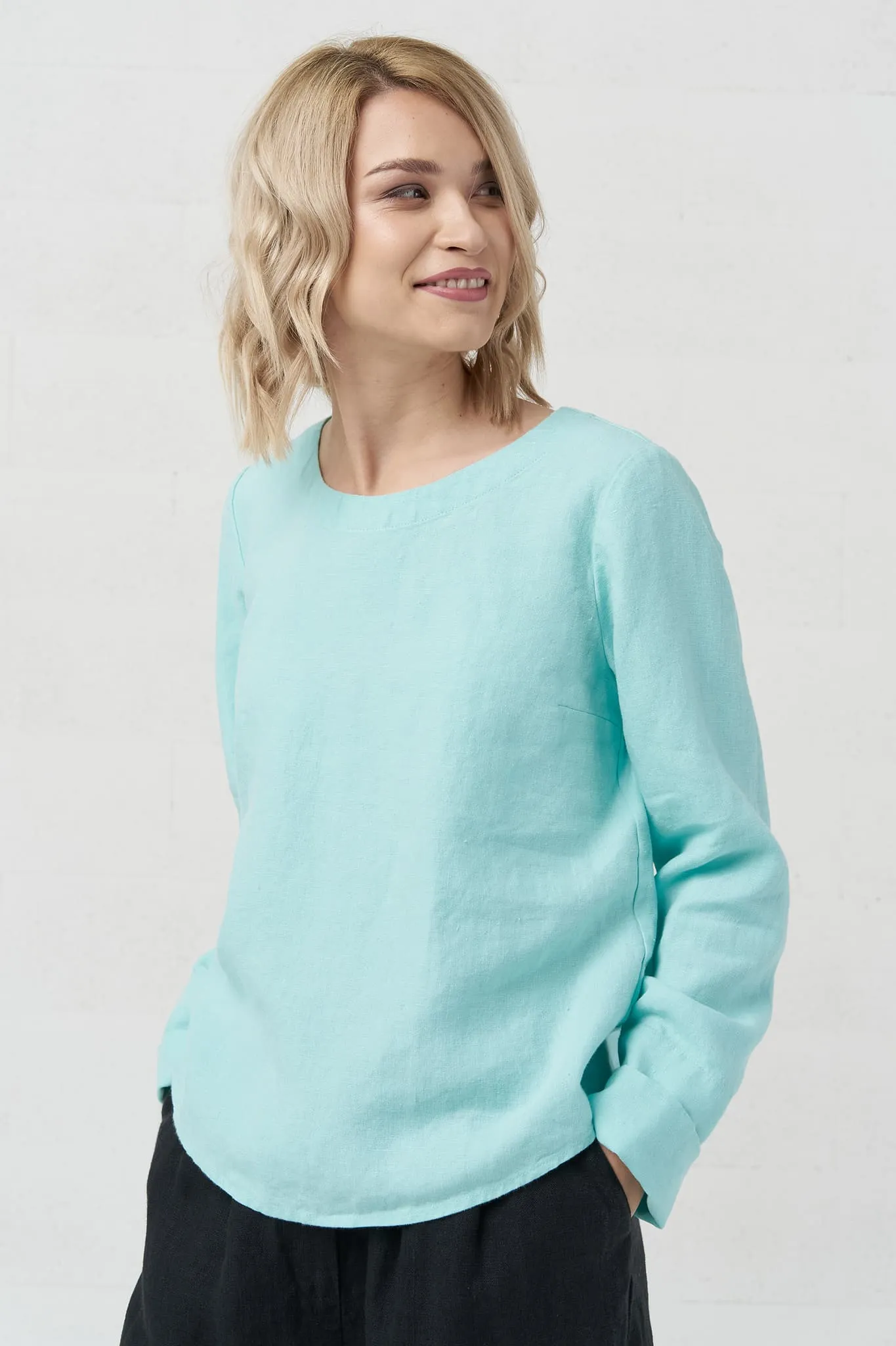Long sleeves linen top Karen