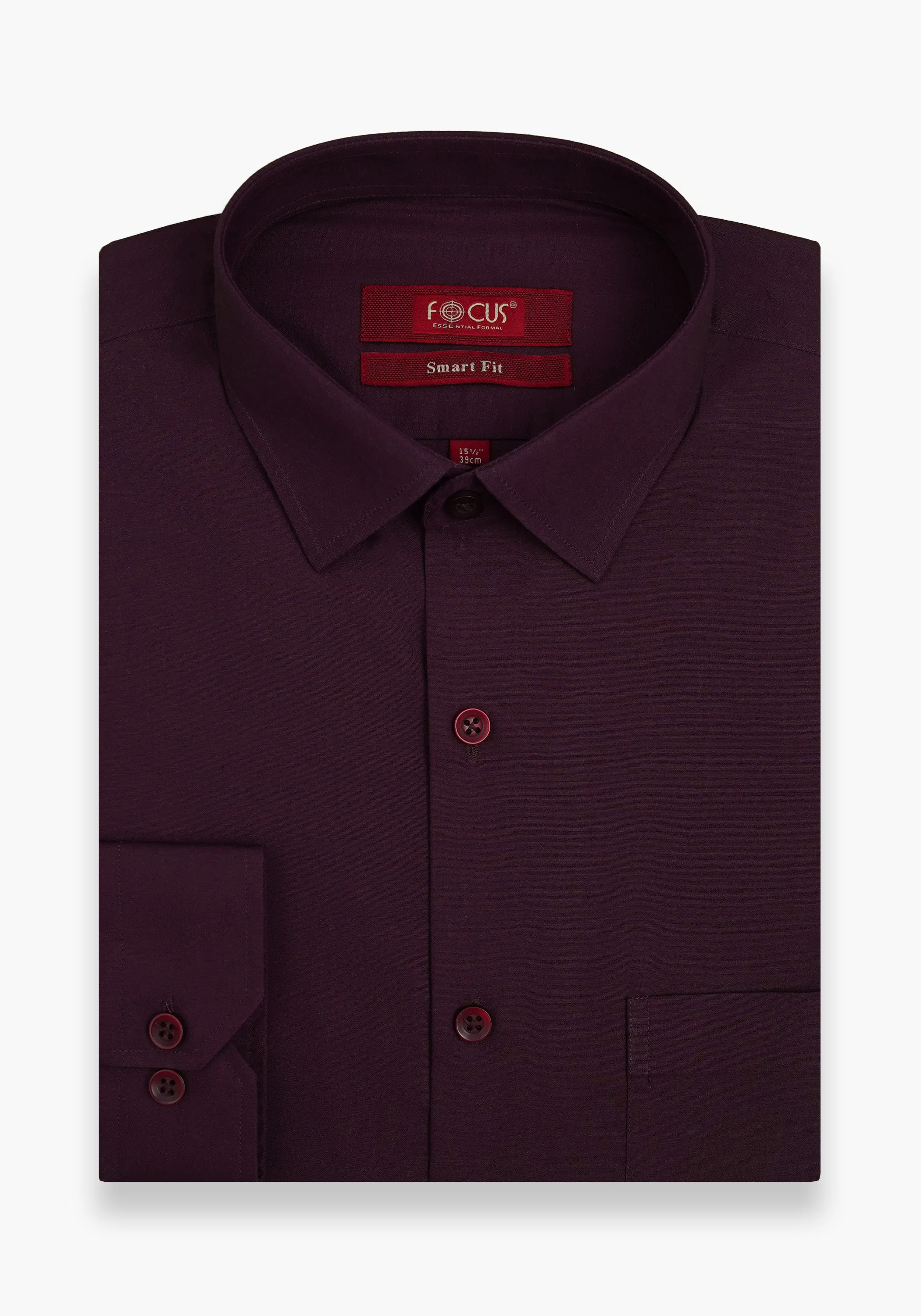 Maroon Plain Dress Shirt