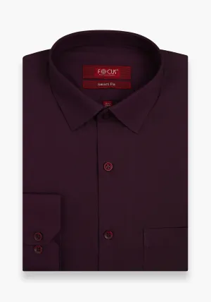 Maroon Plain Dress Shirt