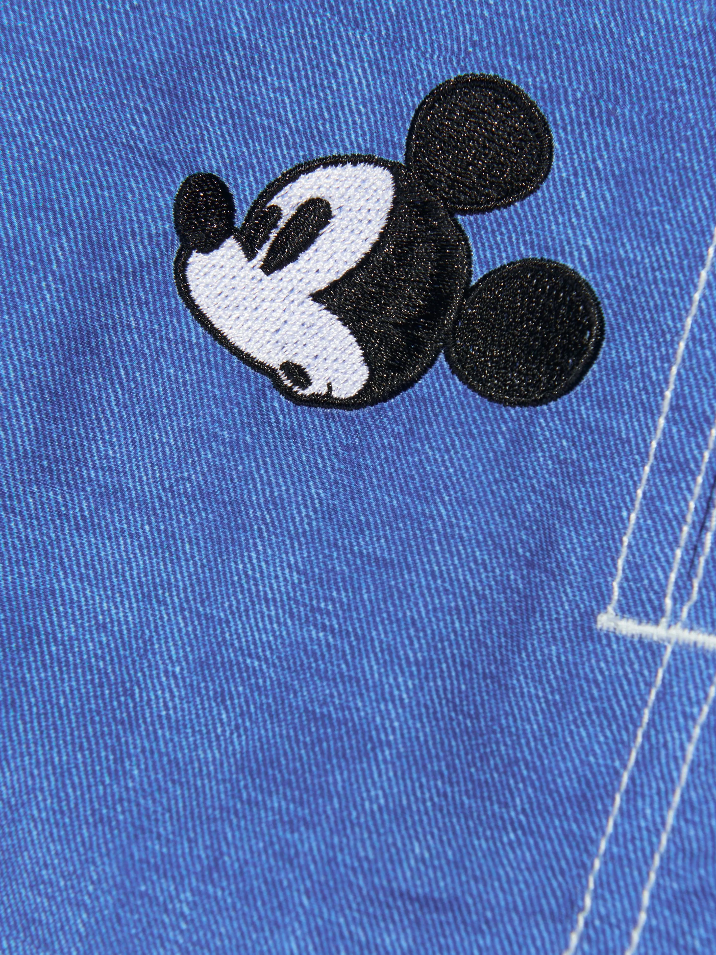MC2 Saint Barth Boys Embroidered Mickey Swim Shorts in Blue