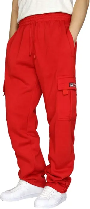 Men's Casual Sweatpants Cargo Pant Slim Fit Loose Tooling Tether Solid Color Sports Long Pant with Multiple Pockets