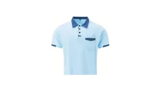 Men's Colour-Block Patchwork Polo Shirt With Zipper Detailing