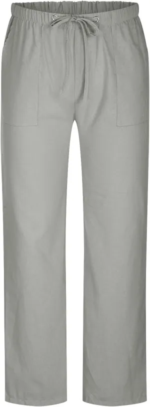 Mens Going Out Casual Pants Cotton Linen Blend Trousers Elastic Drawstring Waist Work Pant Solid New Comfy Clothing