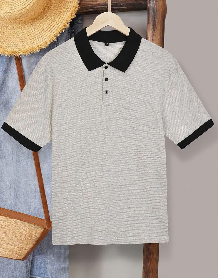 Men's Half Sleeve Polo Shirt - GREY