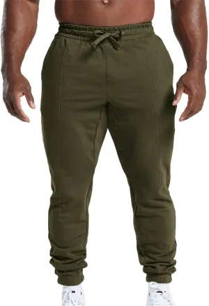 Men's High Waist Fleece Joggers Sweatpants Drawstring Track Pants with Pockets for Yoga Workout Running Lounge Wear