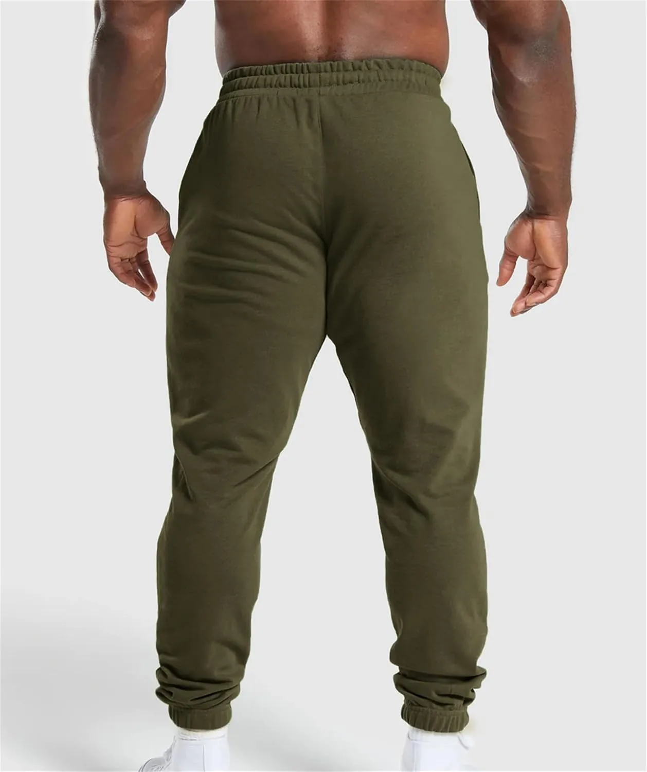 Men's High Waist Fleece Joggers Sweatpants Drawstring Track Pants with Pockets for Yoga Workout Running Lounge Wear
