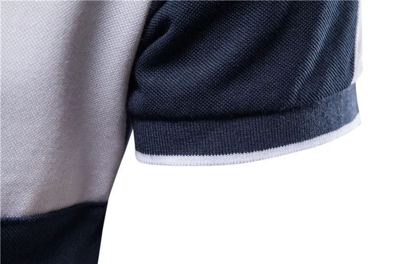 Men's Polo Shirt Summer Patchwork