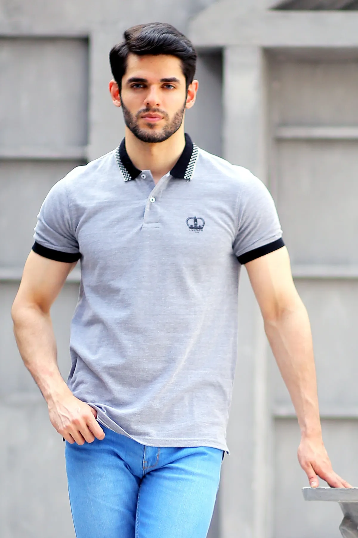 Mens "HERMEX" Trendy Cotton Polo T-Shirt