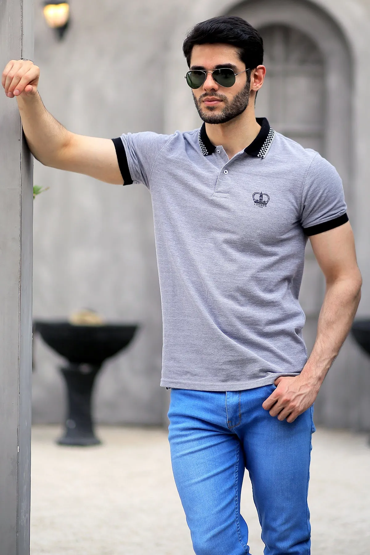 Mens "HERMEX" Trendy Cotton Polo T-Shirt